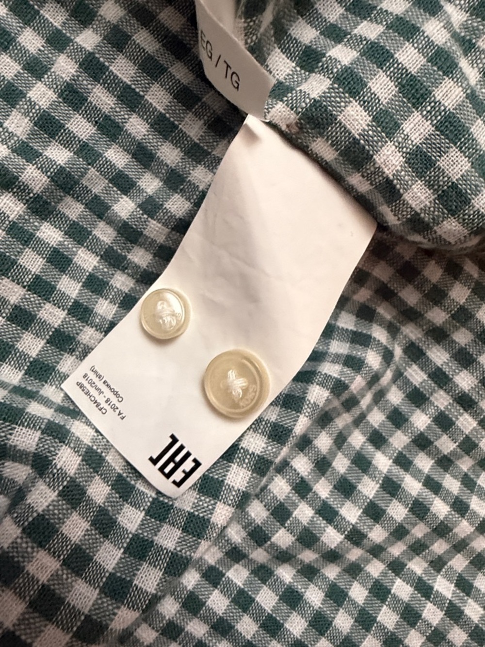 Michael Kors Classic Fit Atlas Green and White Plaid Button-Down Shirt LS $98 - Picture 8 of 12